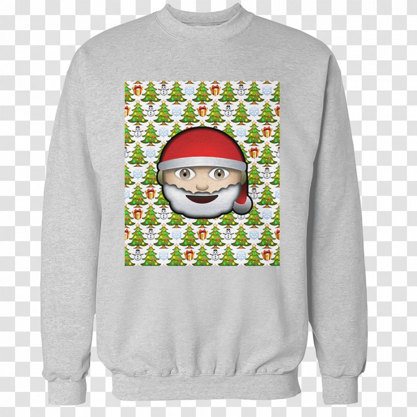 Sweater T-shirt Christmas Jumper Santa Claus Hoodie - Bluza Transparent PNG