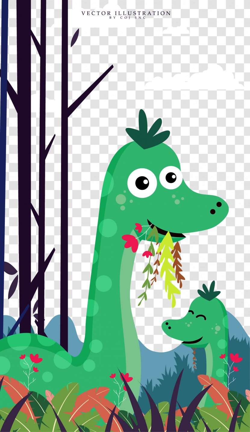 Animal Cartoon Illustration - Cute Dinosaur Transparent PNG