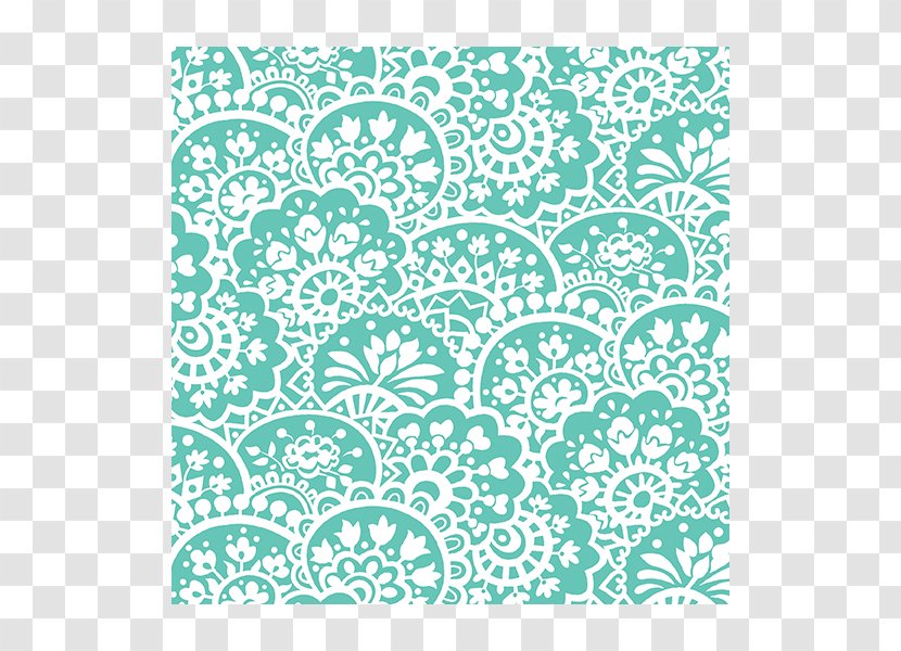 Paisley Textile Quilting Sewing - Aqua - Cotton Transparent PNG