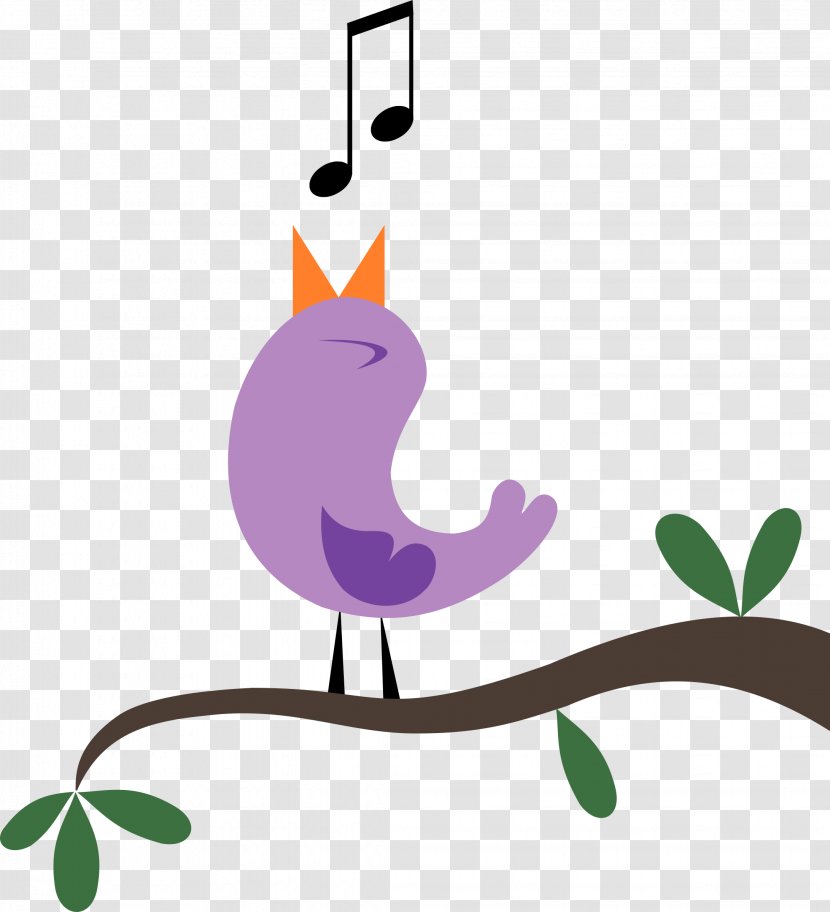 Songbird Singing Clip Art - Silhouette - Birdy Cliparts Transparent PNG