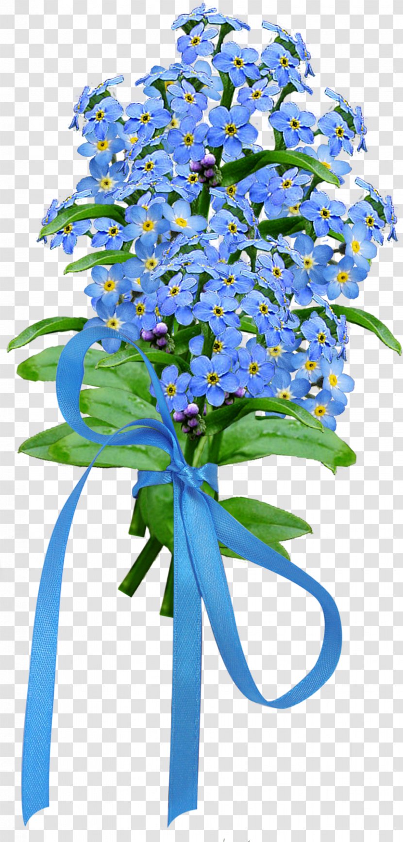 Birthday Scorpion Grasses Flower Bouquet - Daytime - Forget Me Not Transparent PNG