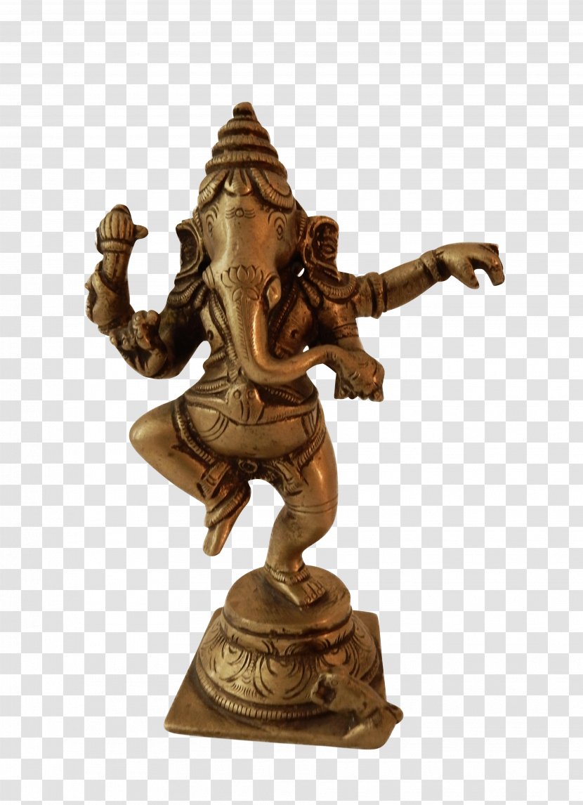 Ganesha Bronze Sculpture Statue Shiva - Puja - Little Girls Worship To Lord Transparent PNG