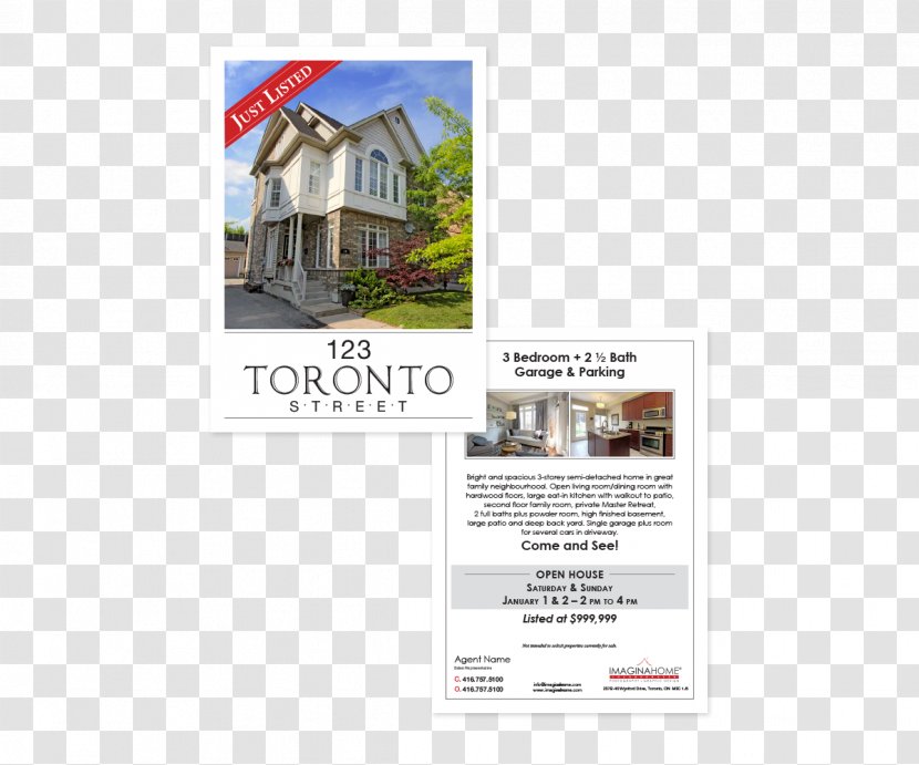 Property Real Estate Advertising Post Cards Marketing - Postcard Transparent PNG