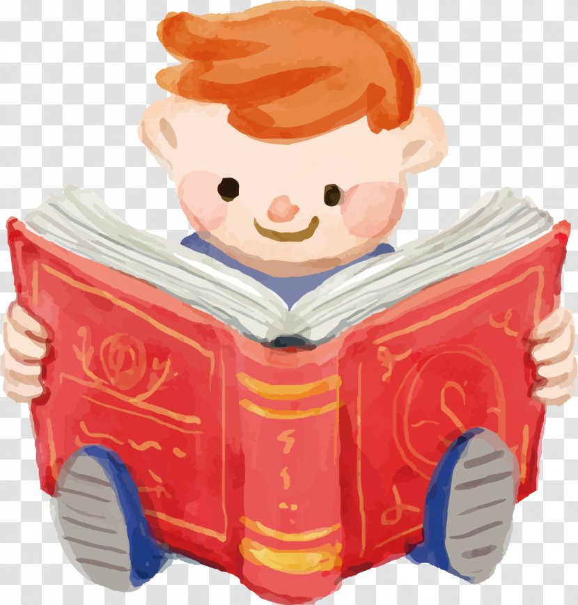 Book Reading - World Day - Cartoon Child Vector Transparent PNG