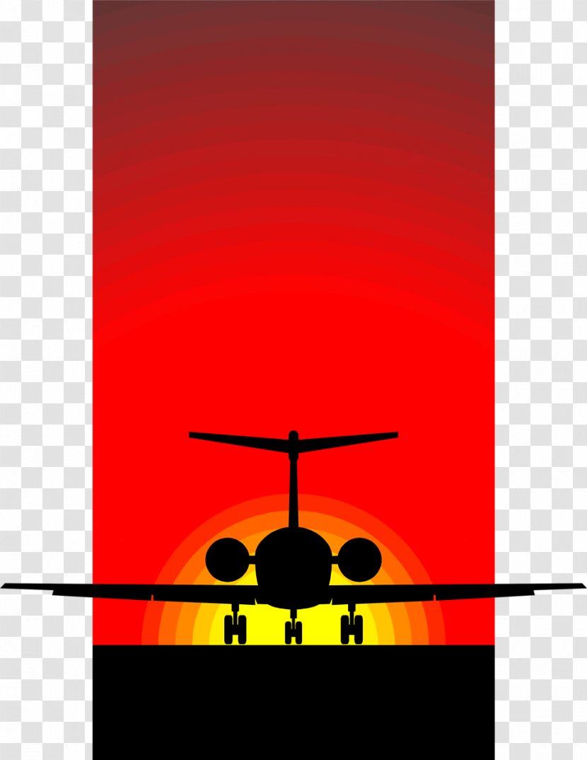 Airplane Silhouette Clip Art - Rotorcraft - Airport Transparent PNG
