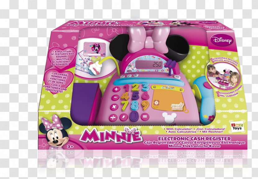 Minnie Mouse Cash Register Price Toy - Red Vial Transparent PNG