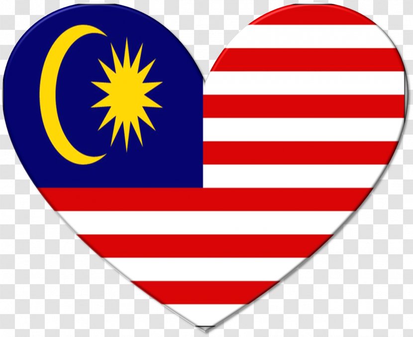 Flag Of Malaysia Clip Art - Heart Transparent PNG