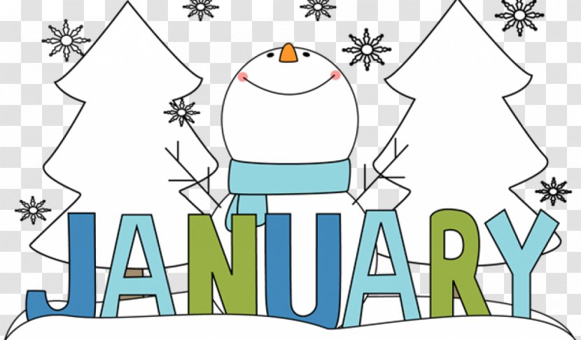 Clip Art Illustration January Christmas Drawing Month - Freunde Transparent PNG