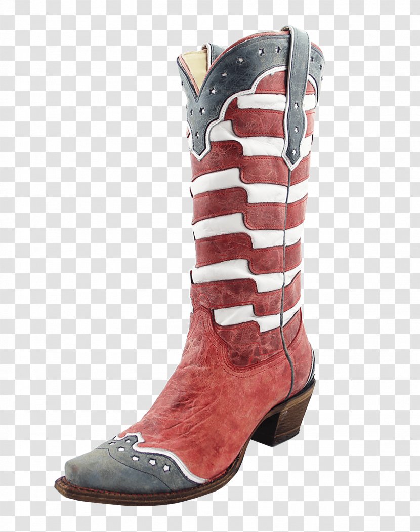 Cowboy Boot Riding Shoe - Flag Transparent PNG
