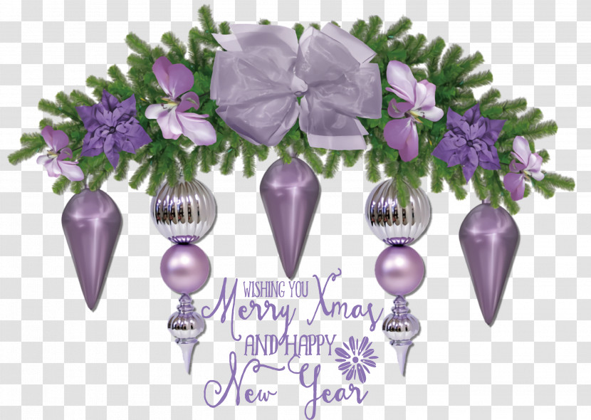 Merry Christmas Happy New Year Transparent PNG