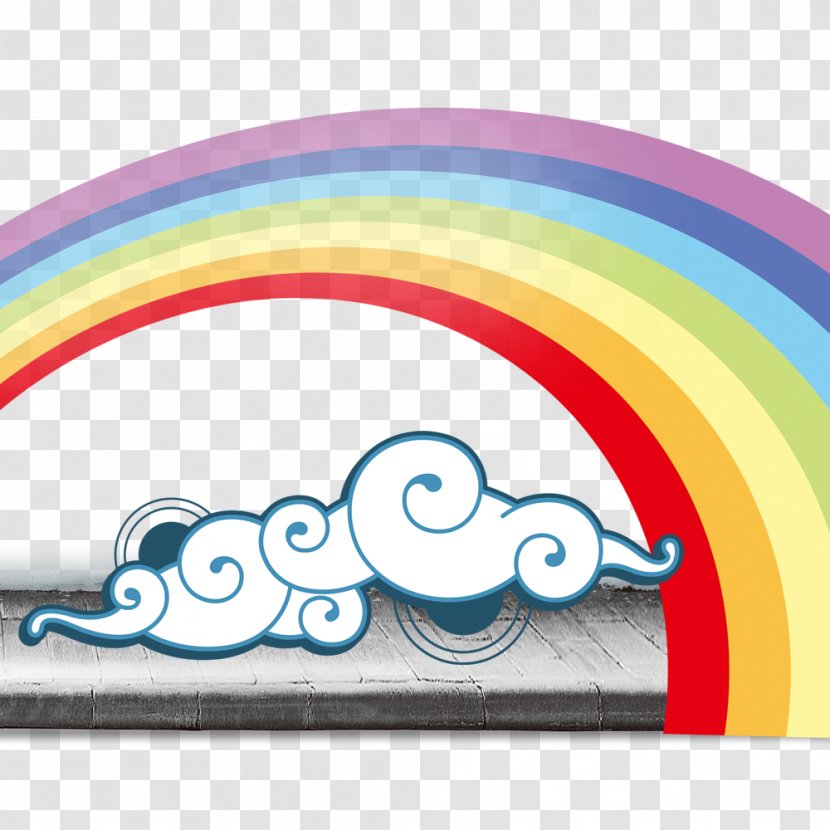 Graphic Design Cloud Iridescence Rainbow - Cartoon Transparent PNG