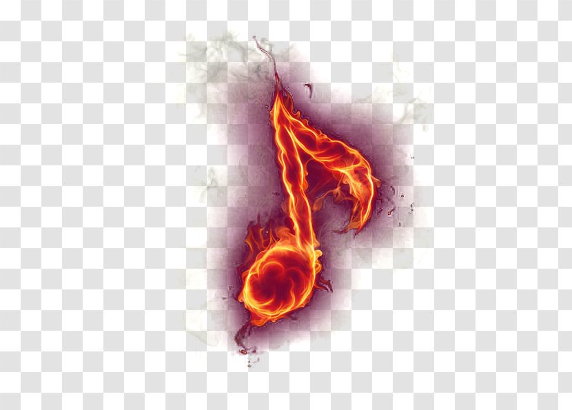 Musical Note Fire Wallpaper - Tree - Flame Notes Transparent PNG