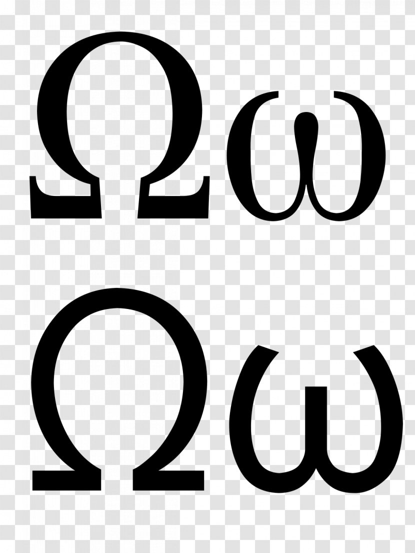 Omega Letter Case Sans-serif Greek Alphabet - Black And White - Brand Transparent PNG