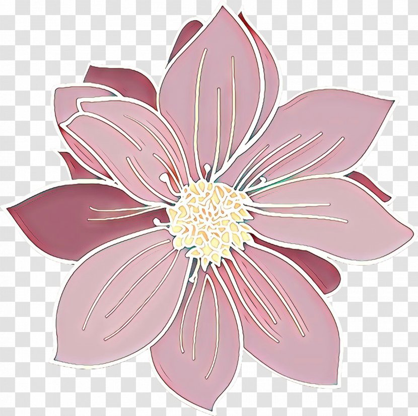 Pink Flower Cartoon - Wildflower Plant Transparent PNG