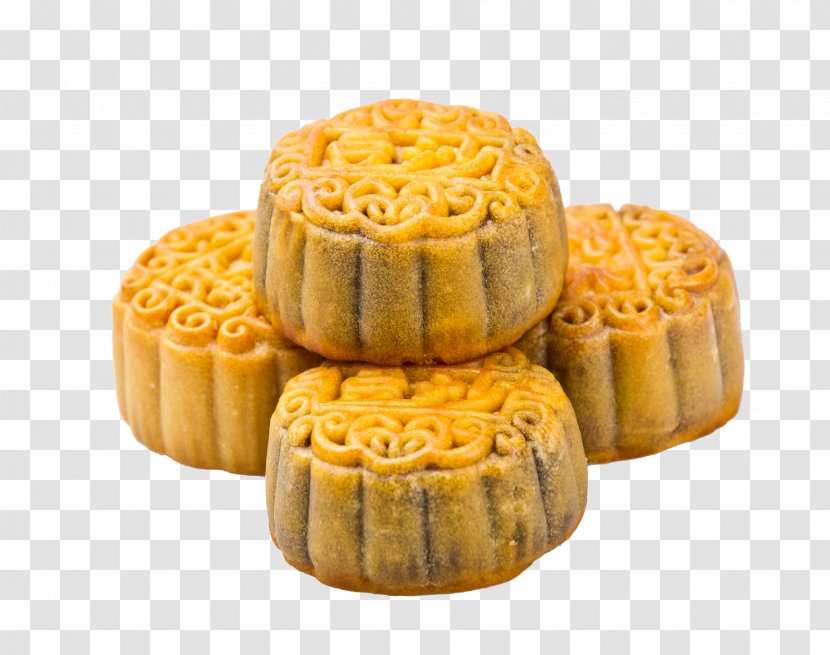 Snow Skin Mooncake Egg Tart Dim Sum Chinese Cuisine - Commodity - Stacked Mooncakes Transparent PNG