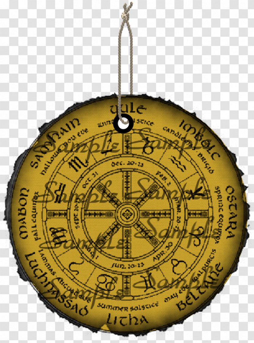 Wheel Of The Year Christmas Ornament 01504 Brass Transparent PNG