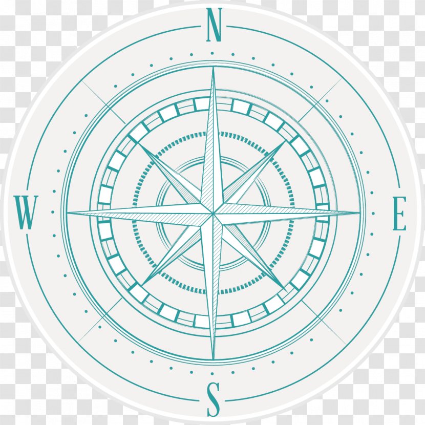 Compass Rose Icon - Vector Hand-painted Transparent PNG