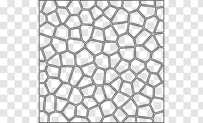 Voronoi Diagram Geometry Two-dimensional Space Point Pattern - Cliparts Transparent PNG