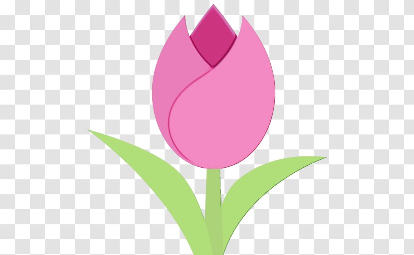 Pink Flower Cartoon - Emoji - Bud Magenta Transparent PNG