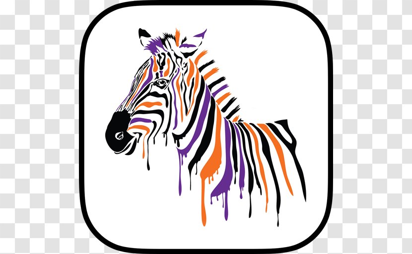 Oil Painting Canvas Pop Art - Zebra Transparent PNG