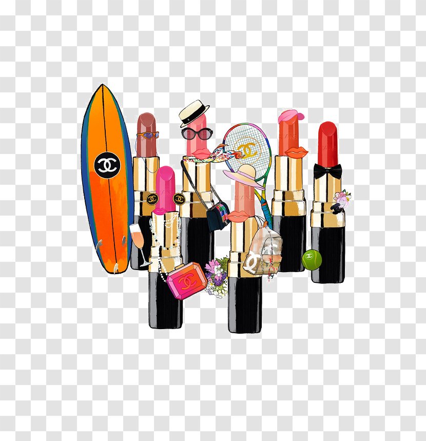 Chanel Cosmetics Illustrator Luxury Goods Illustration - Lipstick Transparent PNG