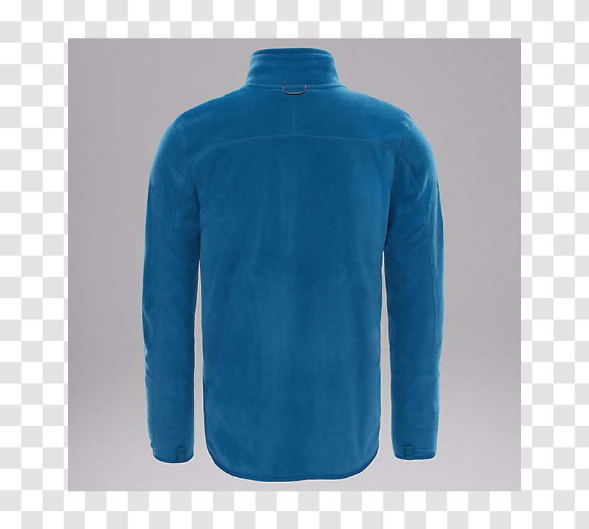 Cobalt Blue Polar Fleece Sleeve Neck - Button Transparent PNG