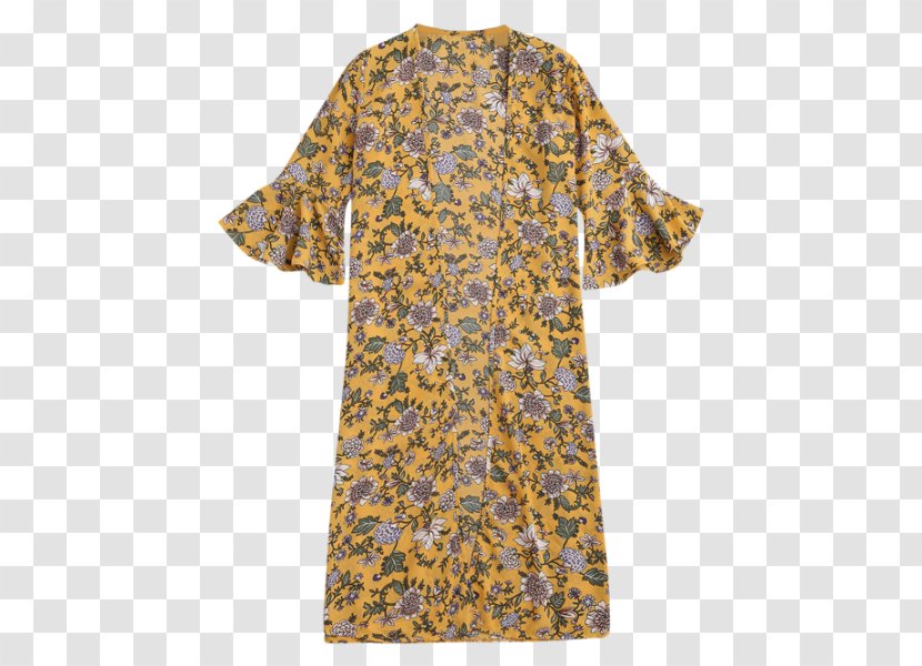 Sleeve Dress Kimono Clothing Shirt - Yellow Wedge Tennis Shoes For Women Transparent PNG