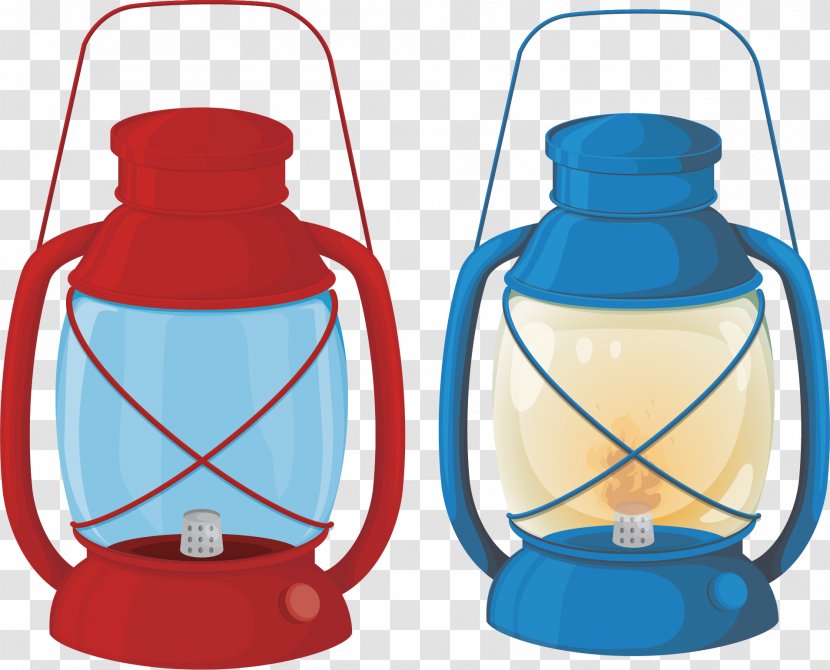 Paper Lantern Camping Clip Art - Two Kerosene Lamps Transparent PNG