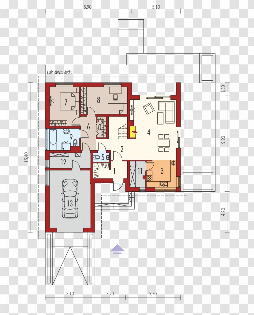 Floor Plan House Bungalow - Room Transparent PNG