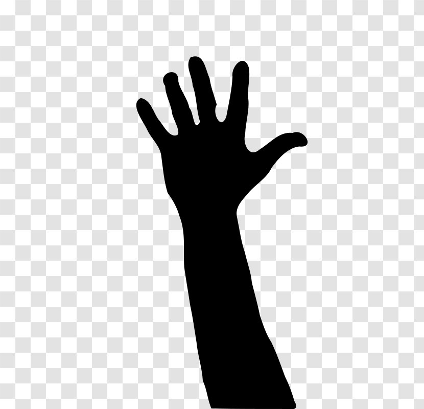 Silhouette Clip Art - Finger - Raise Hands Transparent PNG