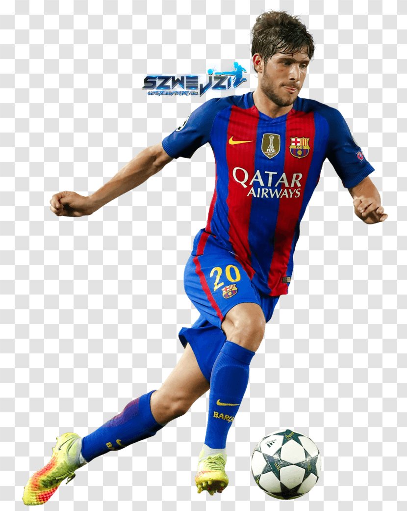 Sergi Roberto FC Barcelona Soccer Player UEFA Champions League Spain National Football Team - Pallone - Fc Transparent PNG