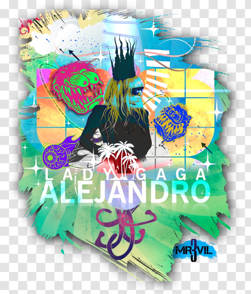 Poster Illustration Graphic Design Graphics - Advertising - Lady Gaga Alejandro Transparent PNG