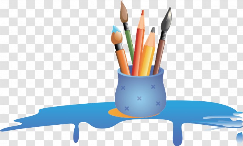 Colored Pencil Painting - Cartoon Pen Transparent PNG