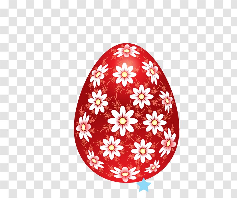 Holiday Easter Icon - Red - Vector Eggs Transparent PNG