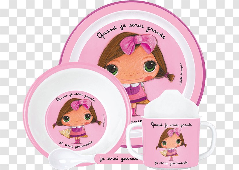 Tableware Plate Spoon Kitchen - Pink - Children Posters Material Transparent PNG