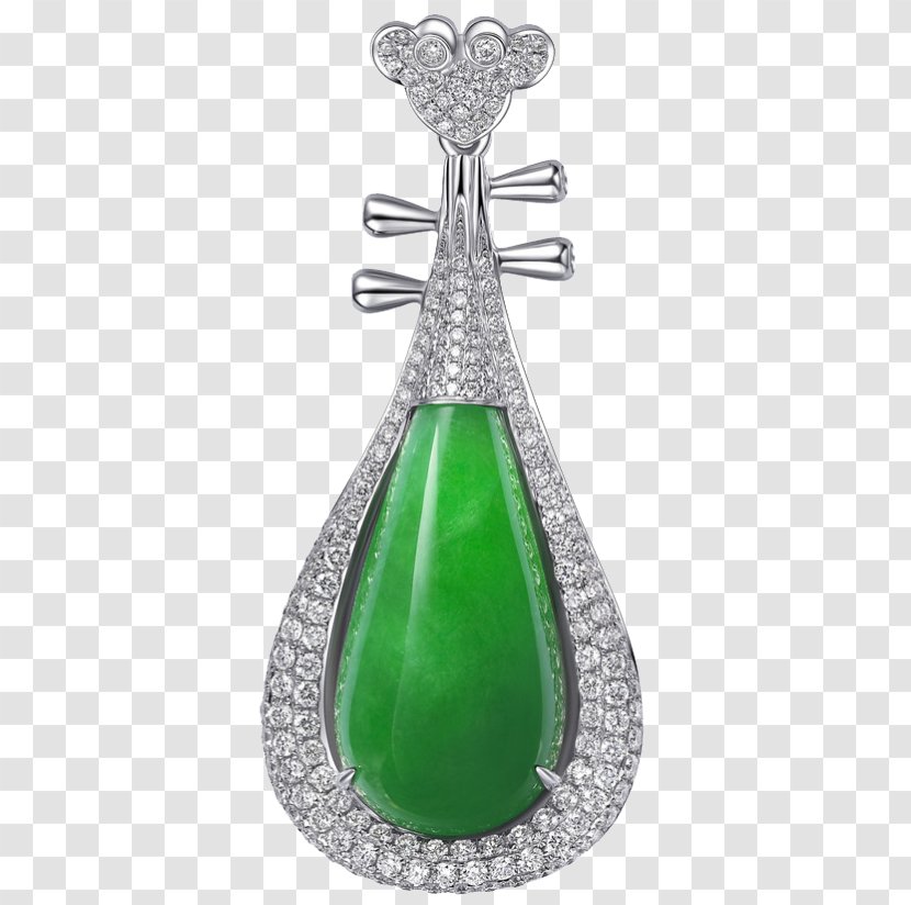 Earring Emerald Violin - Resource - Diamond Pendant Transparent PNG