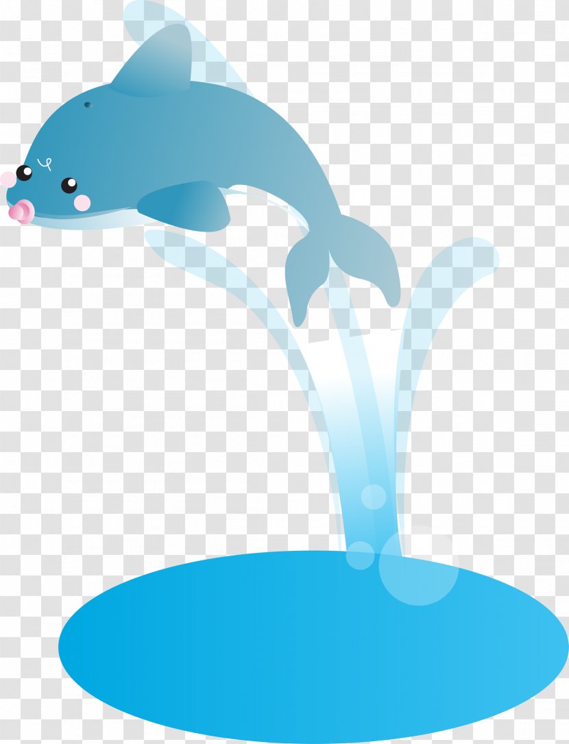 Dolphin Clip Art - Blue - Vector Dolphins Transparent PNG