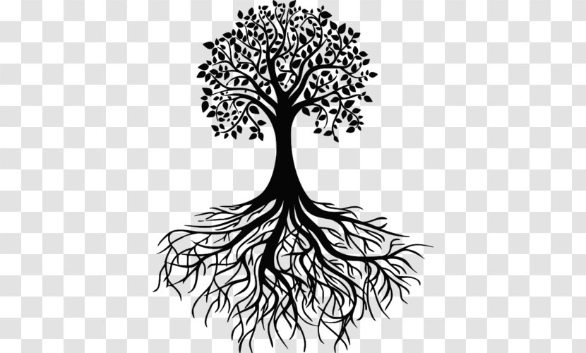 Tree Root Clip Art - Monochrome Transparent PNG