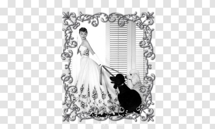 Black Givenchy Dress Of Audrey Hepburn Actor And White - Monochrome Photography Transparent PNG