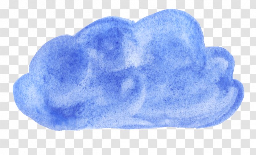 Transparent Watercolor Blue Painting - Cloud Transparent PNG