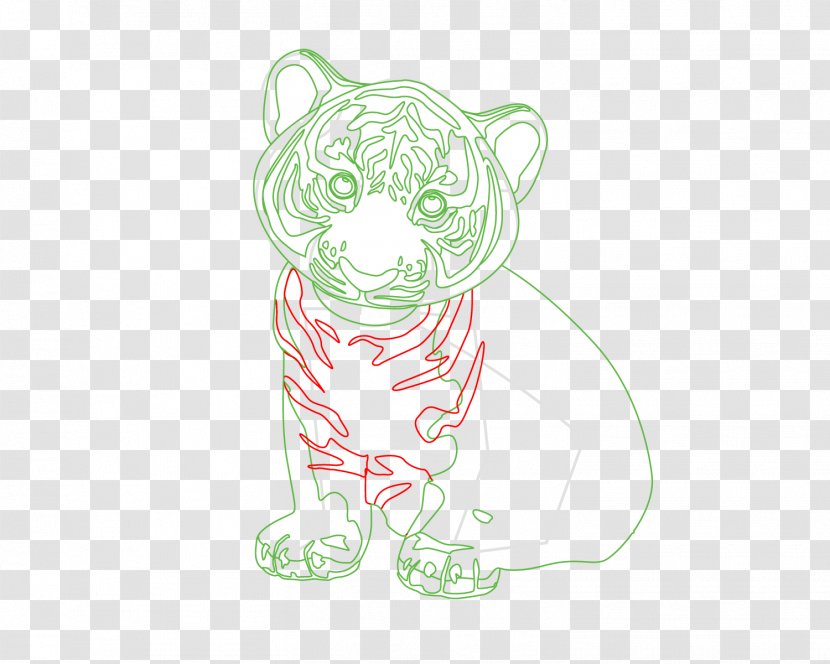 Whiskers Lion Tiger Cat Sketch - Big Cats Transparent PNG