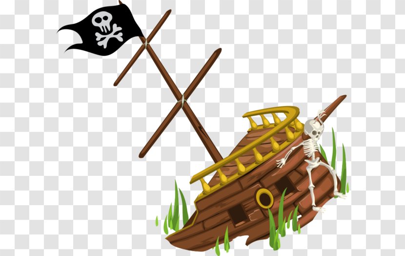 Vector Graphics Shipwreck Clip Art Royalty-free Illustration - Royaltyfree - Pirate Ship Cartoon Transparent PNG