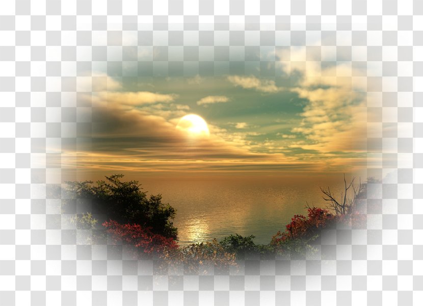 Desktop Wallpaper Sunset Nature Sky - Landscape - Vases Transparent PNG