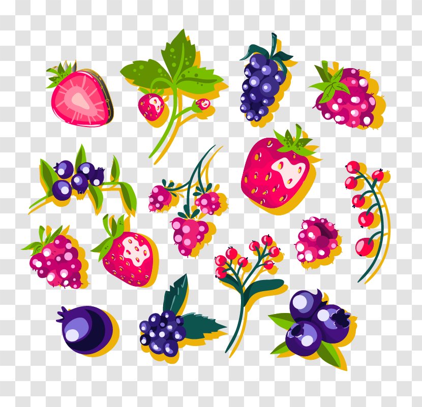 Frutti Di Bosco Clip Art - Bmp File Format - Cartoon Painted Berries Transparent PNG
