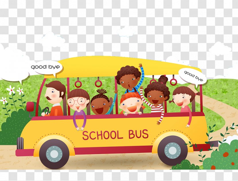 School Bus Stock Photography Cartoon - Illustration Goodbye Transparent PNG