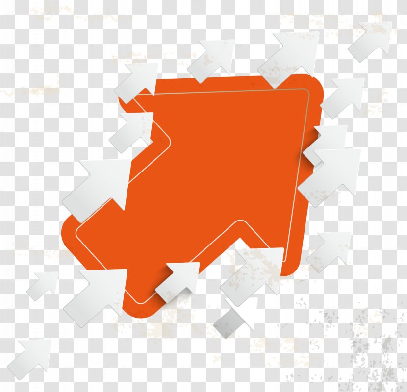 Arrow Euclidean Vector Computer File - Orange - Up Transparent PNG