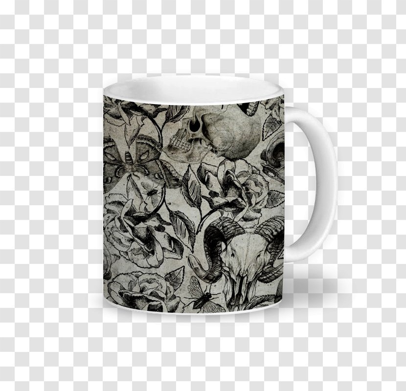 Coffee Cup Mug Art Ceramic Death - Handle - Goat Transparent PNG