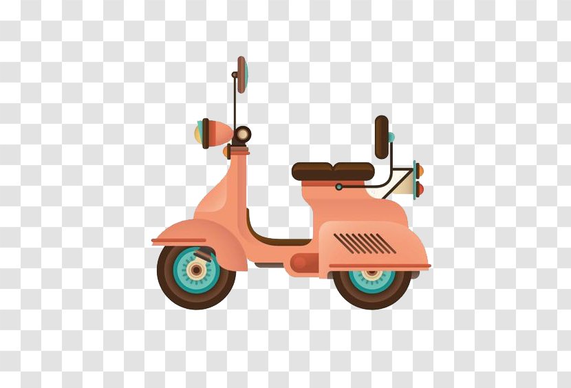 Car Electric Motorcycles And Scooters Illustration - Cartoon - Motorcycle Transparent PNG