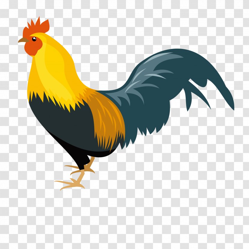 Rooster Chicken Drawing Clip Art - Beak - Cartoon Big Cock Transparent PNG