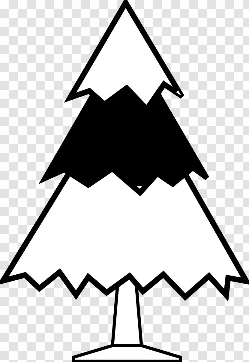 Christmas Tree Black And White Clip Art - Area - Images Of Trees Transparent PNG